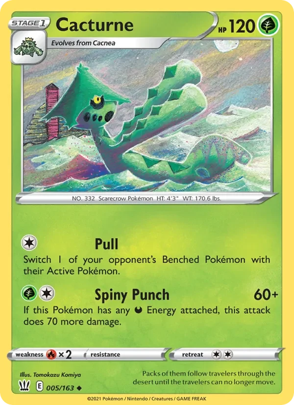 Cacturne 5/163 Battle Styles Pokémon card