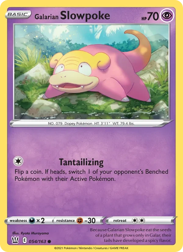 Galarian Slowpoke 54/163 Battle Styles Pokémon card