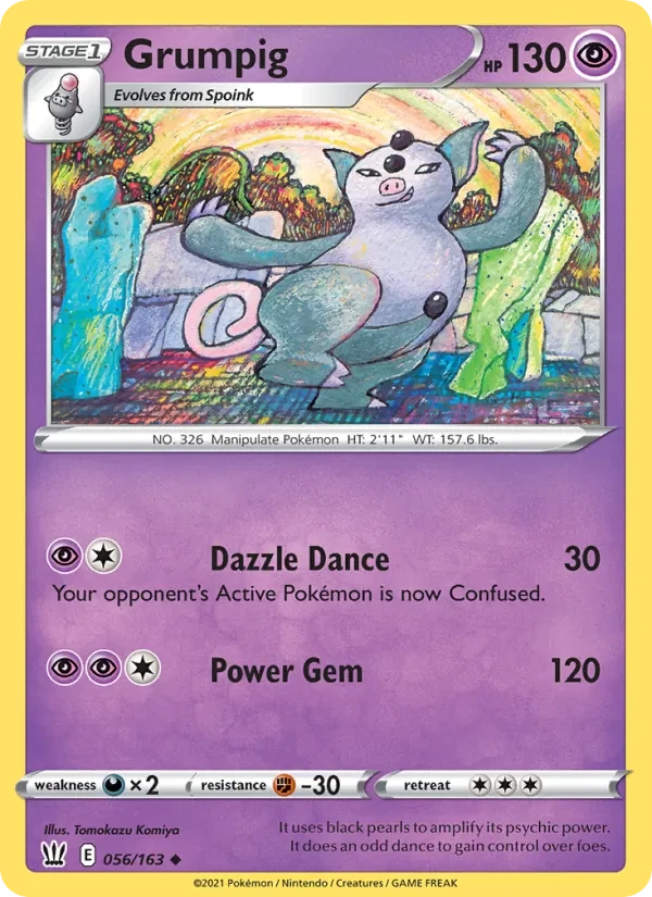 Grumpig 56/163 Battle Styles Pokémon card