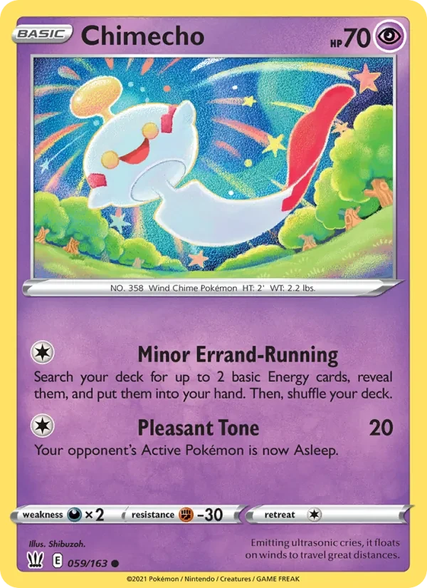 Chimecho 59/163 Battle Styles Pokémon card