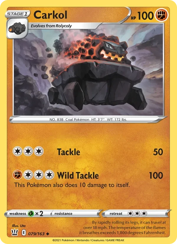 Carkol 79/163 Battle Styles Pokémon Karte