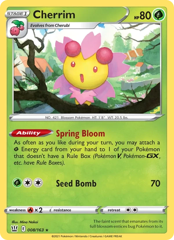 Cherrim 8/163 Battle Styles Pokémon card