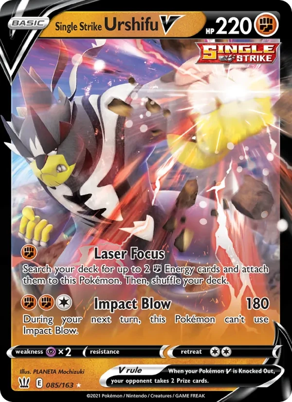 Single Strike Urshifu V 85/163 Battle Styles Pokémon card