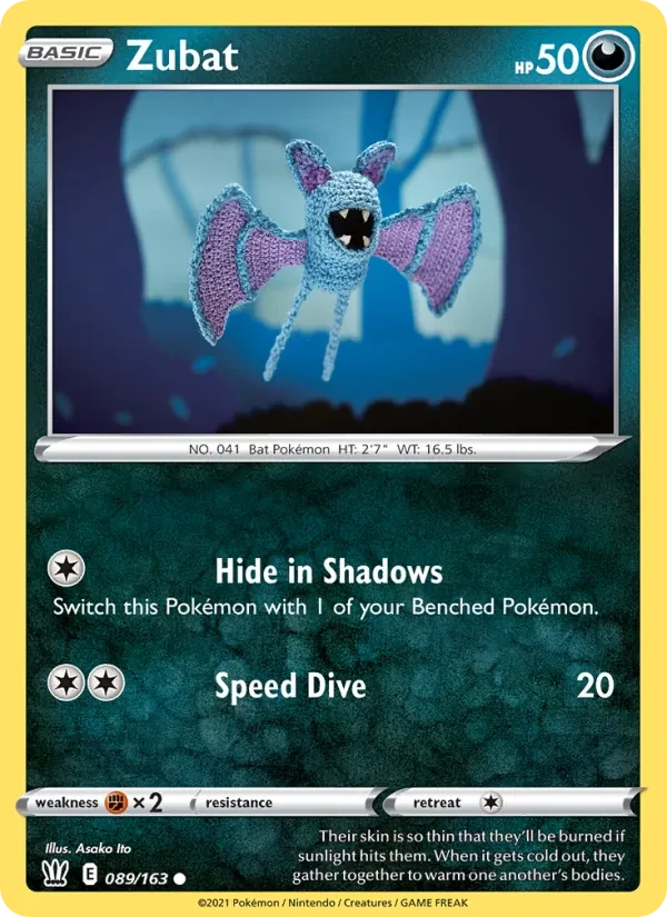 Zubat 89/163 Battle Styles Pokémon Karte