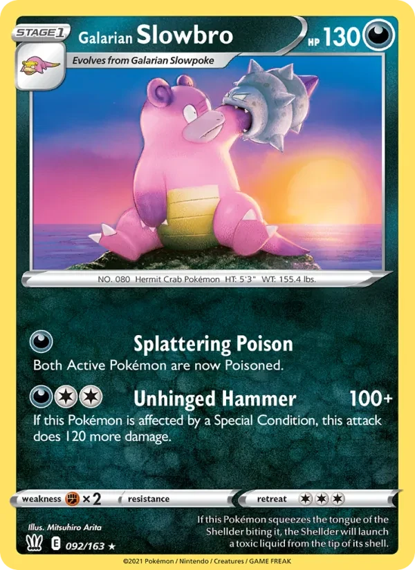 Galarian Slowbro 92/163 Battle Styles Pokémon card