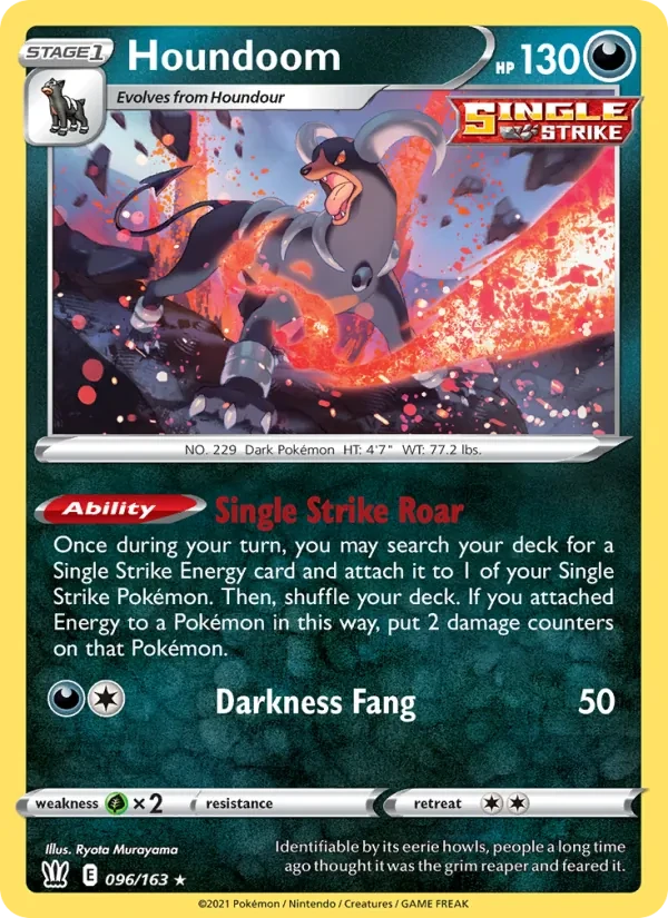 Houndoom 96/163 Battle Styles Pokémon card