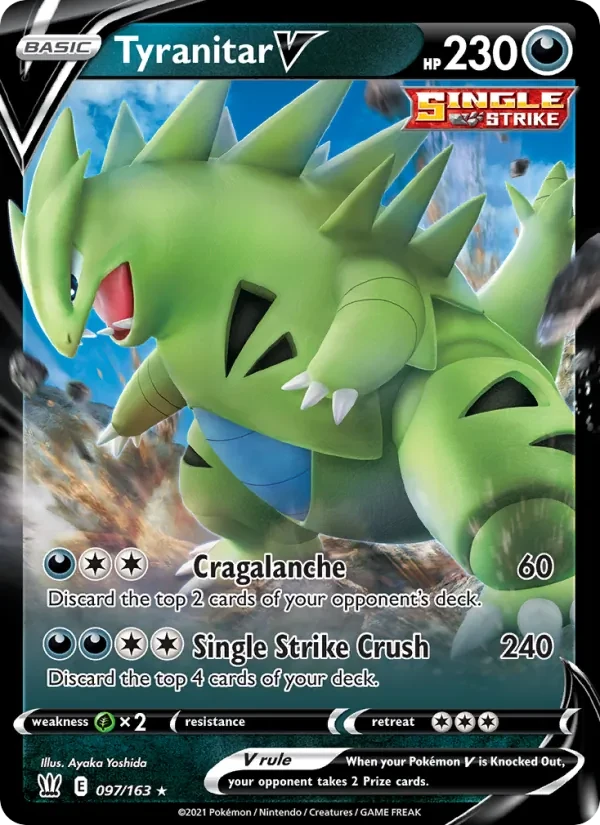 Tyranitar V 97/163 Battle Styles Pokémon card