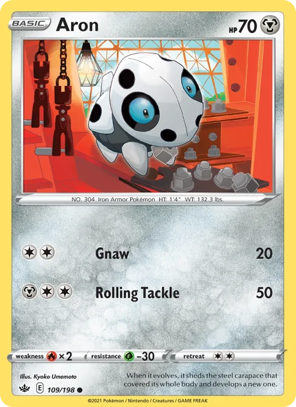 Aron 109/198 Chilling Reign Pokémon card