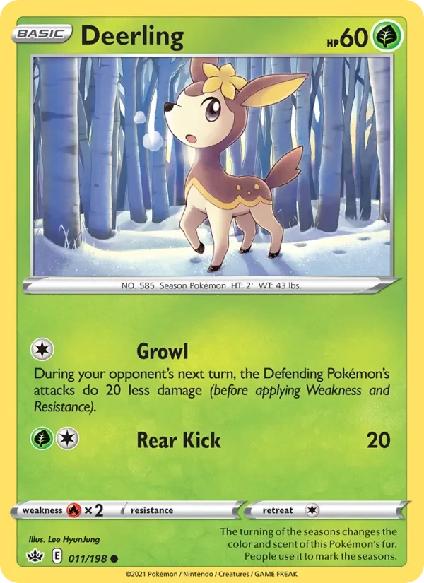 Deerling 11/198 Chilling Reign Pokémon card