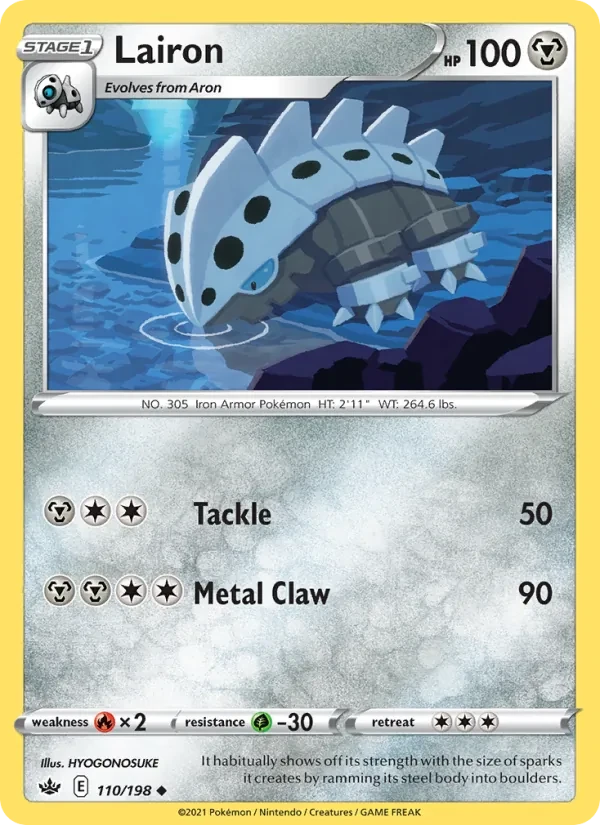 Lairon 110/198 Chilling Reign Pokémon card