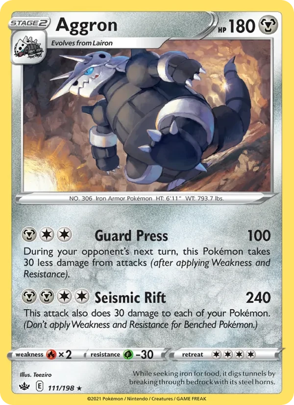 Carta Pokémon Aggron 111/198 Chilling Reign