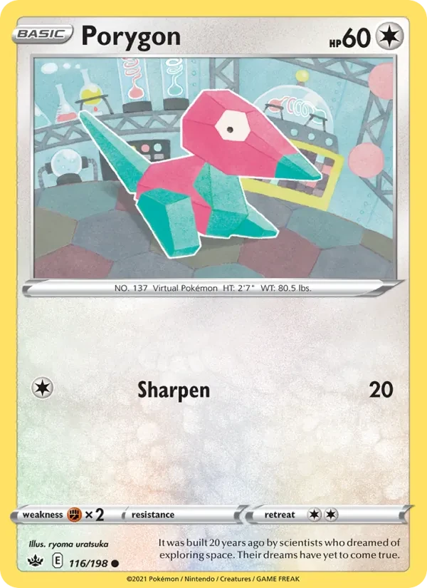 Porygon 116/198 Chilling Reign Pokémon card