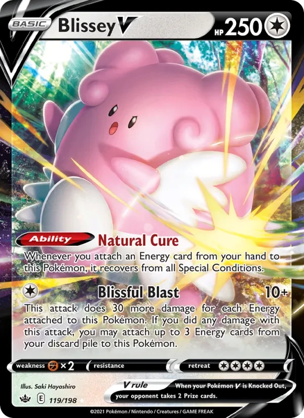 Blissey V 119/198 Chilling Reign Pokémon card