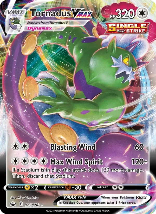 Tornadus VMAX 125/198 Chilling Reign Pokémon card