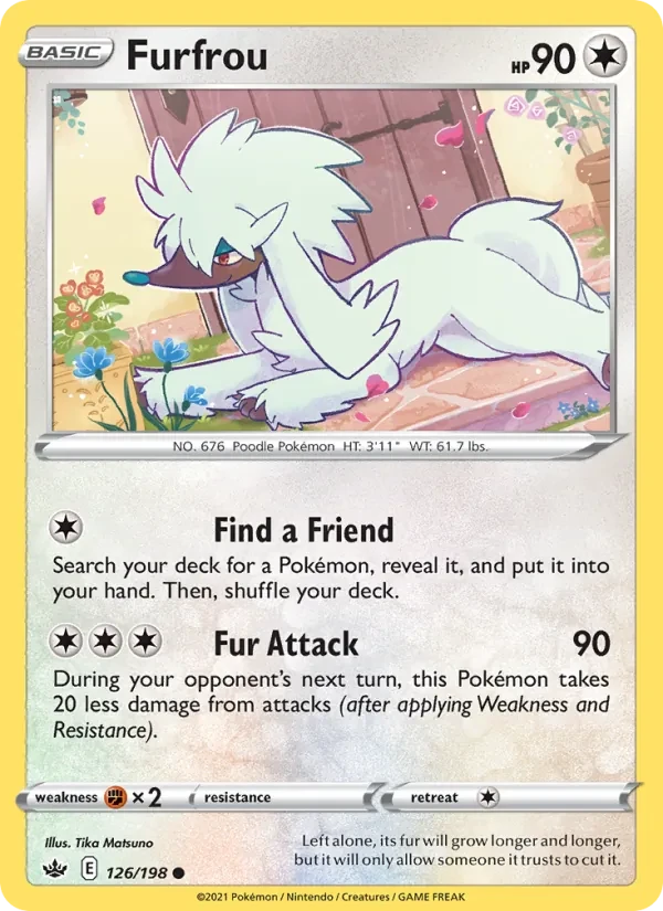 Furfrou 126/198 Chilling Reign Pokémon card