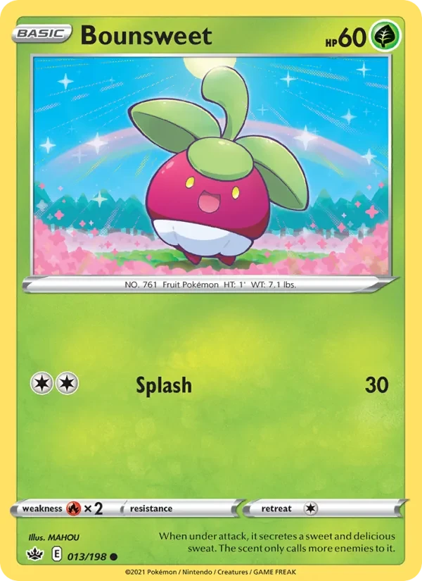 Bounsweet 13/198 Chilling Reign Pokémon card