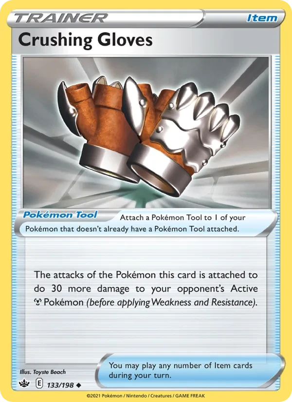 Crushing Gloves 133/198 Chilling Reign Pokémon card