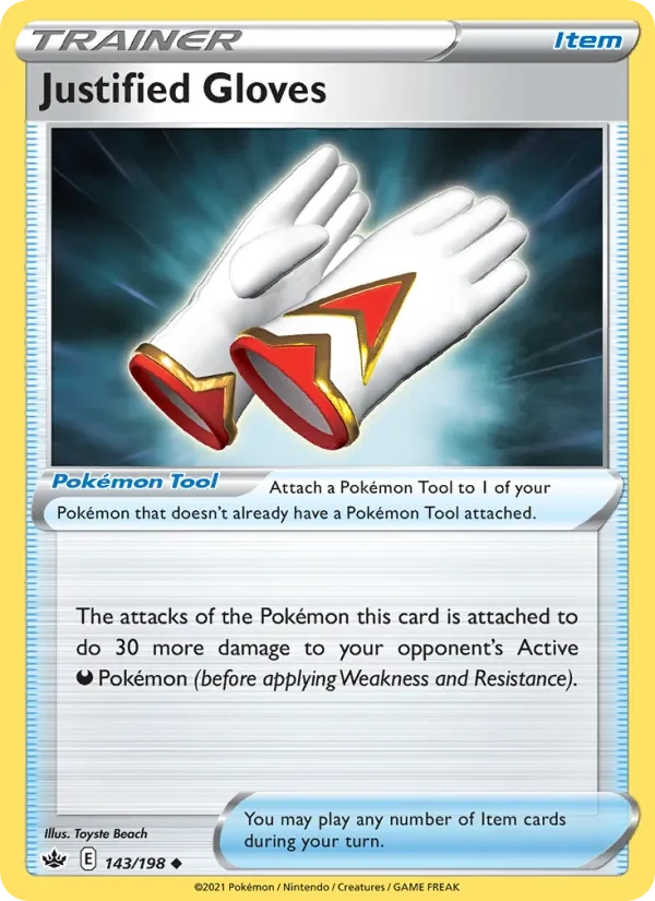 Justified Gloves 143/198 Chilling Reign Pokémon card