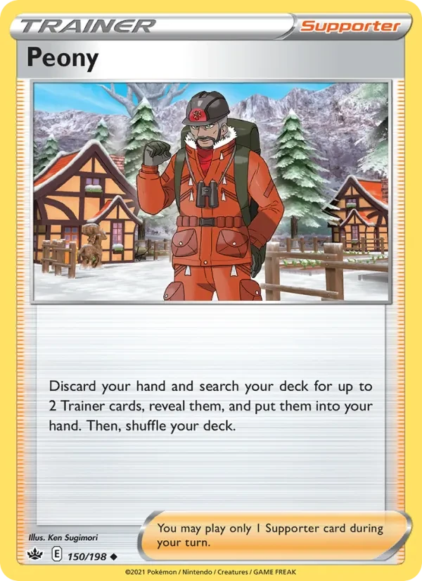 Peony 150/198 Chilling Reign Pokémon Karte
