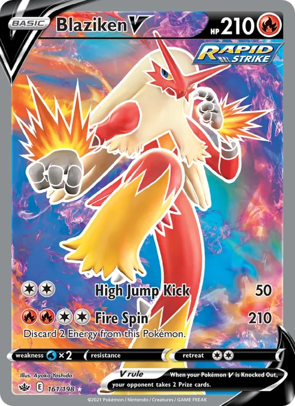 Blaziken V 161/198 Chilling Reign Pokémon card