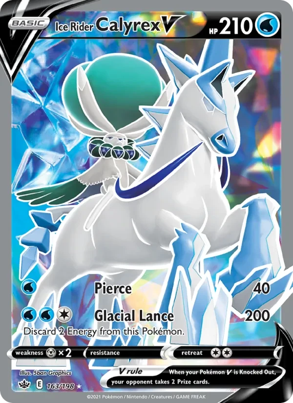Ice Rider Calyrex V 163/198 Chilling Reign Pokémon card