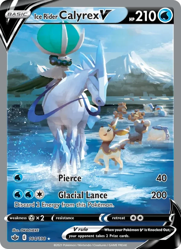 Ice Rider Calyrex V 164/198 Chilling Reign Pokémon card