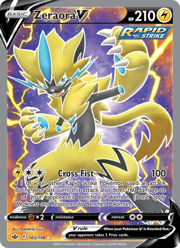 Zeraora V 165/198 Chilling Reign Pokémon card