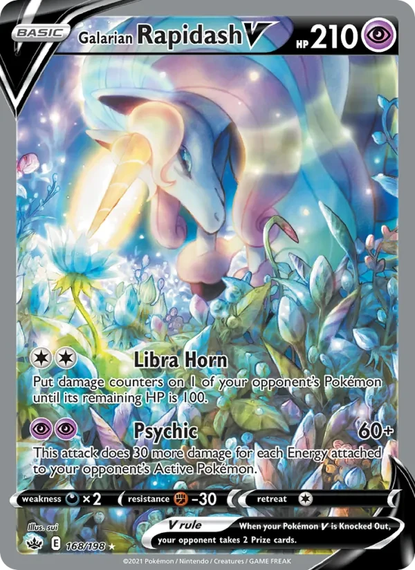 Galarian Rapidash V 168/198 Chilling Reign Pokémon card