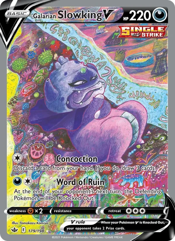 Galarian Slowking V 179/198 Chilling Reign Pokémon card