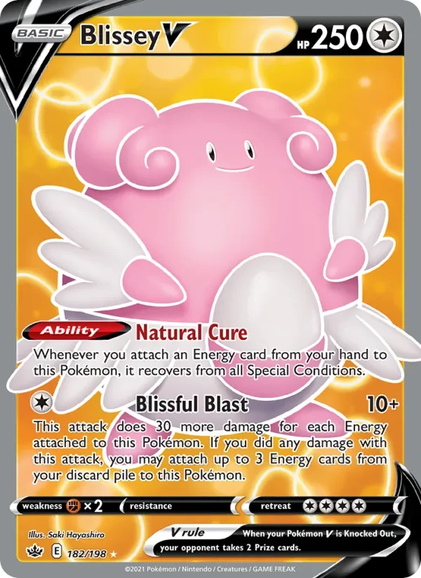 Blissey V 182/198 Chilling Reign Pokémon card