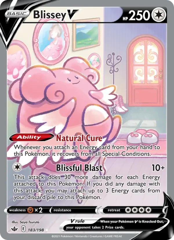 Blissey V 183/198 Chilling Reign Pokémon card