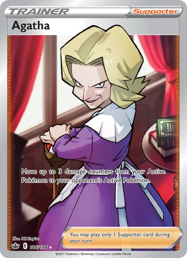 Agatha 186/198 Chilling Reign Pokémon card