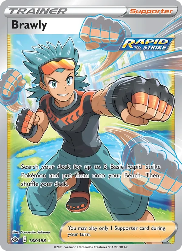 Brawly 188/198 Chilling Reign Pokémon card