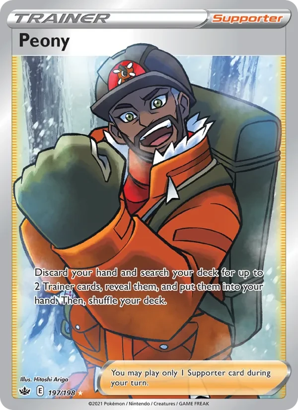 Peony 197/198 Chilling Reign Pokémon card