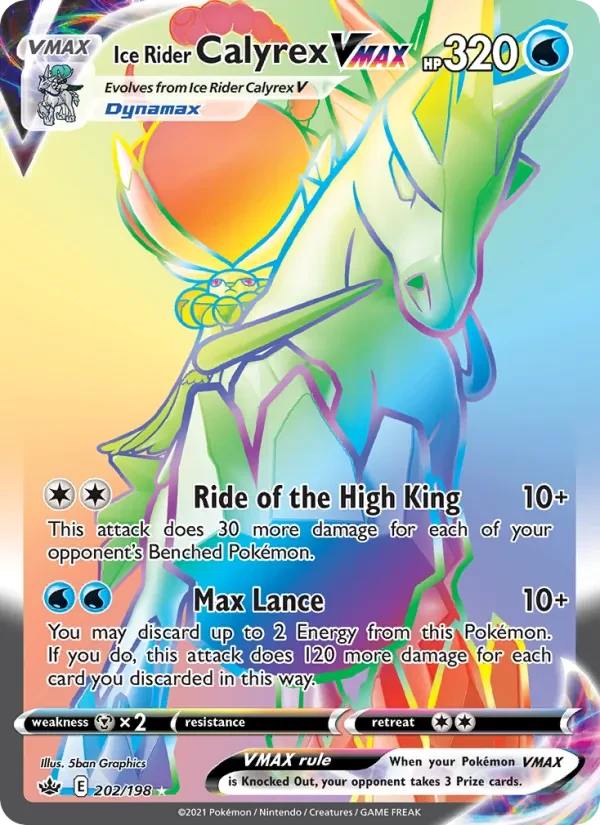 Ice Rider Calyrex VMAX 202/198 Chilling Reign Pokémon Karte