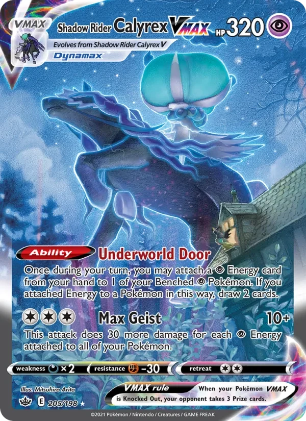 Shadow Rider Calyrex VMAX 205/198 Chilling Reign Pokémon card