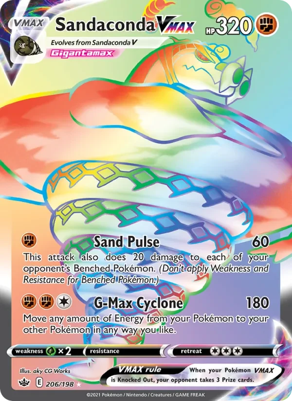 Sandaconda VMAX 206/198 Chilling Reign Pokémon card
