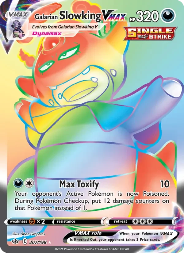 Galarian Slowking VMAX 207/198 Chilling Reign Pokémon card