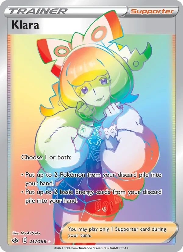 Klara 217/198 Chilling Reign Pokémon card