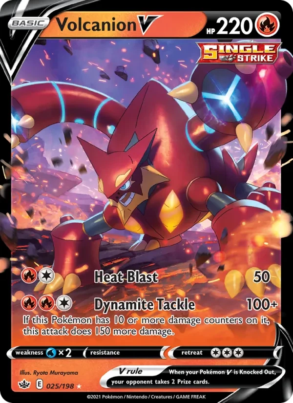 Volcanion V 25/198 Chilling Reign Pokémon card