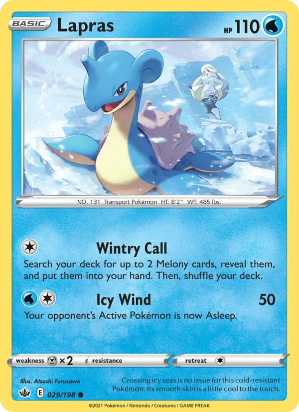 Lapras 29/198 Chilling Reign Pokémon card