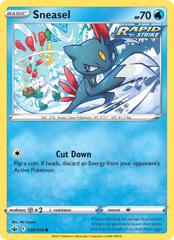 Carta Pokémon Sneasel 30/198 Chilling Reign