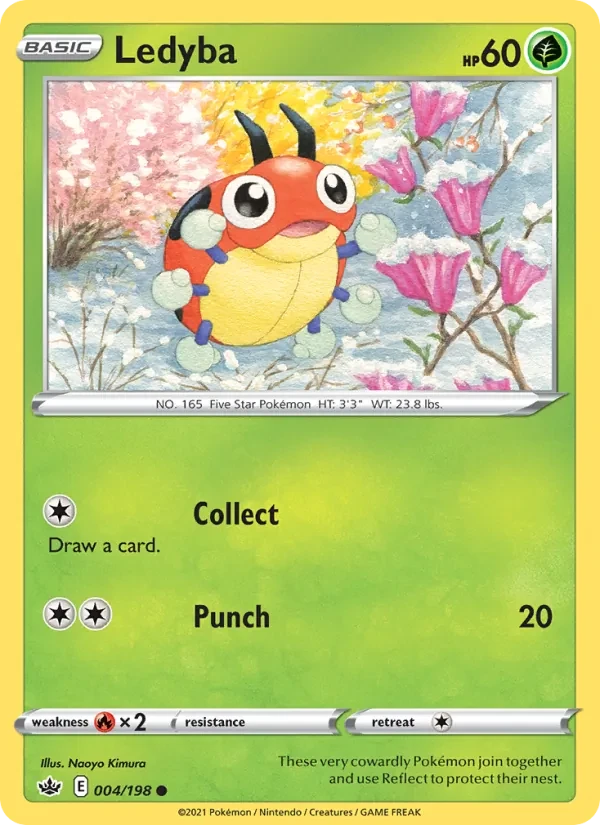 Ledyba 4/198 Chilling Reign Pokémon card