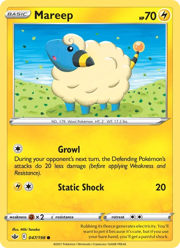 Mareep 47/198 Chilling Reign Pokémon card