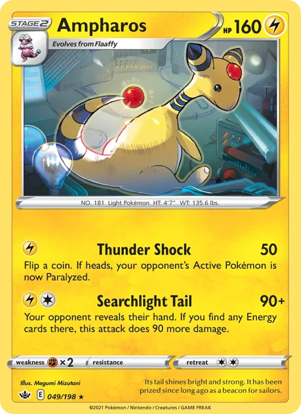Ampharos 49/198 Chilling Reign Pokémon card