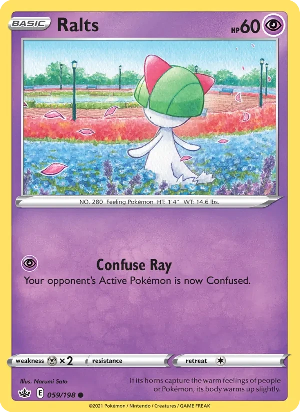 Ralts 59/198 Chilling Reign Pokémon card