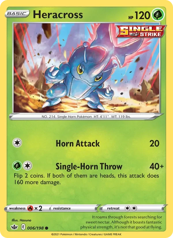 Heracross 6/198 Chilling Reign Pokémon card