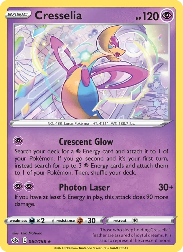 Cresselia 64/198 Chilling Reign Pokémon card