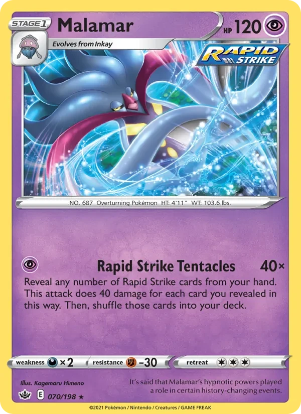 Malamar 70/198 Chilling Reign Pokémon card