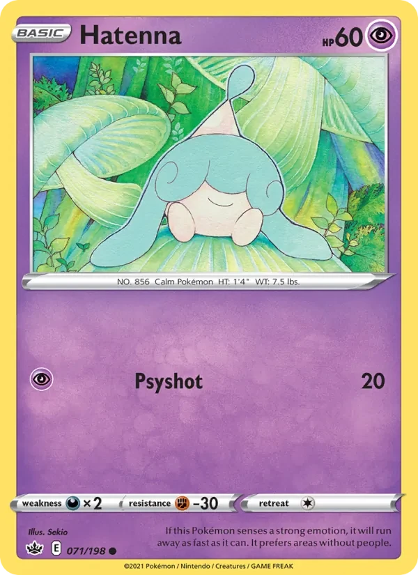 Hatenna 71/198 Chilling Reign Pokémon card